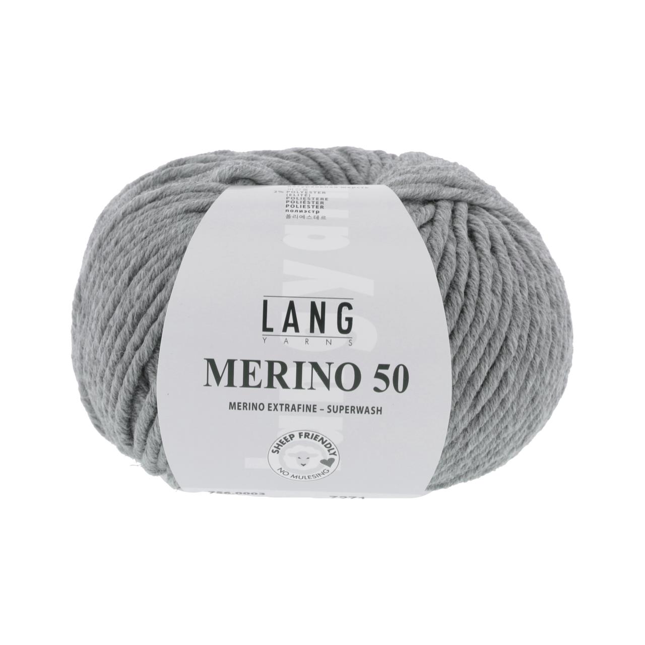 Merino 50 3 Hellgrau Mélange