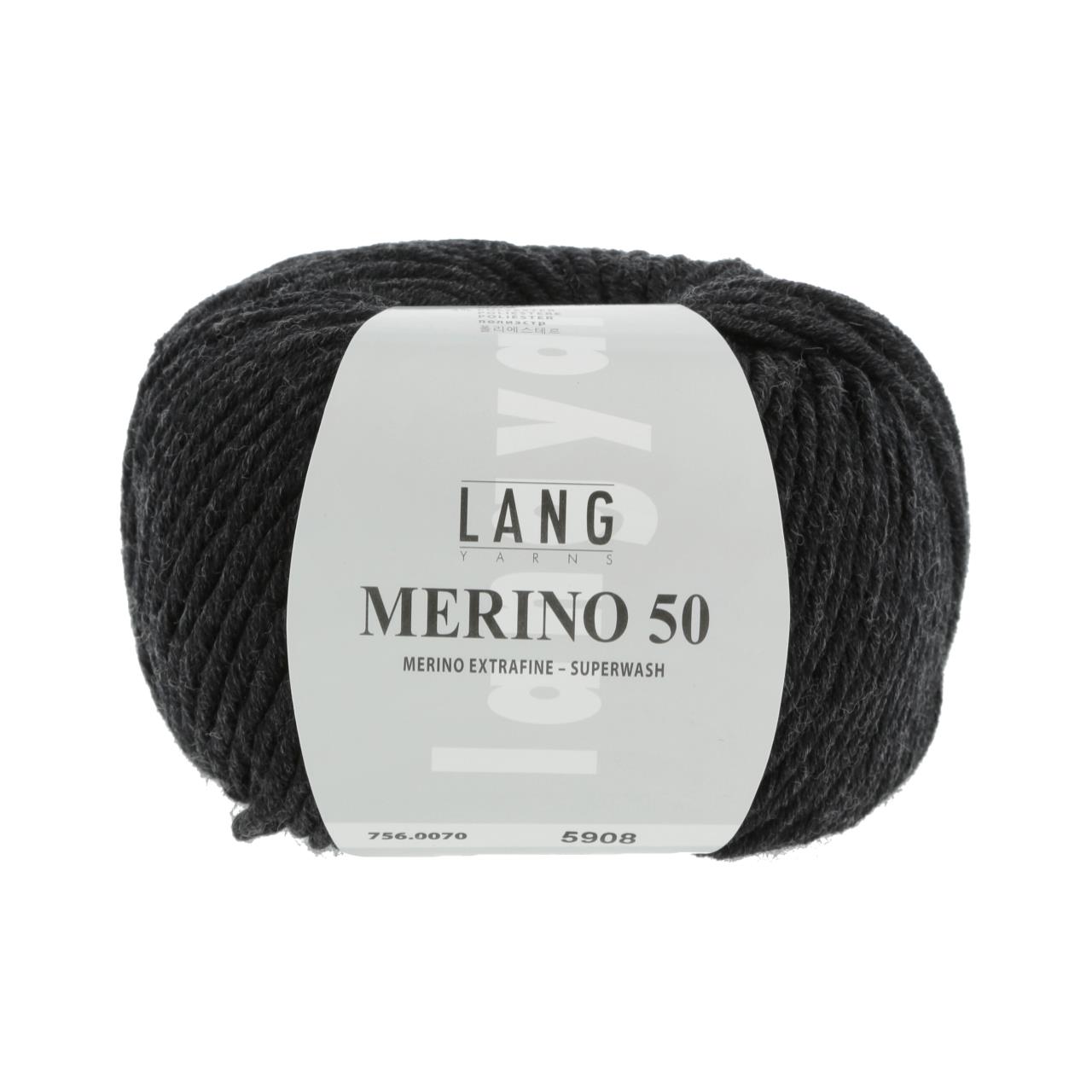 Merino 50 70 Anthrazit Mélange