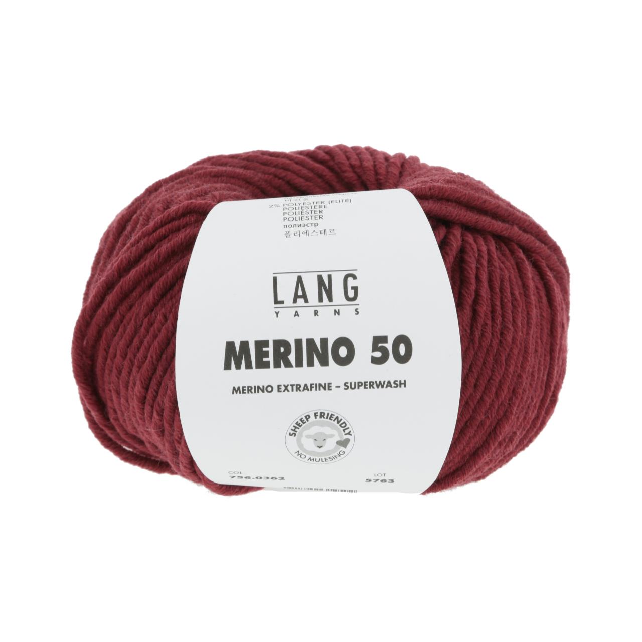 Merino 50 362 Dunkelrot Mélange