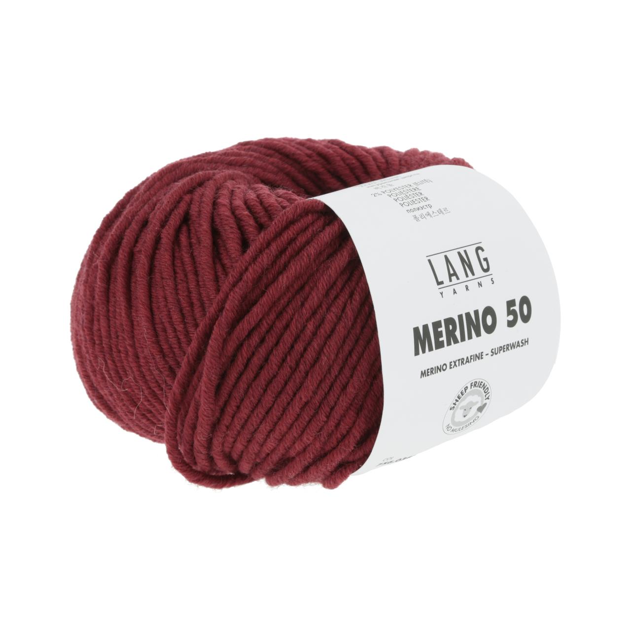 Merino 50 362 Dunkelrot Mélange