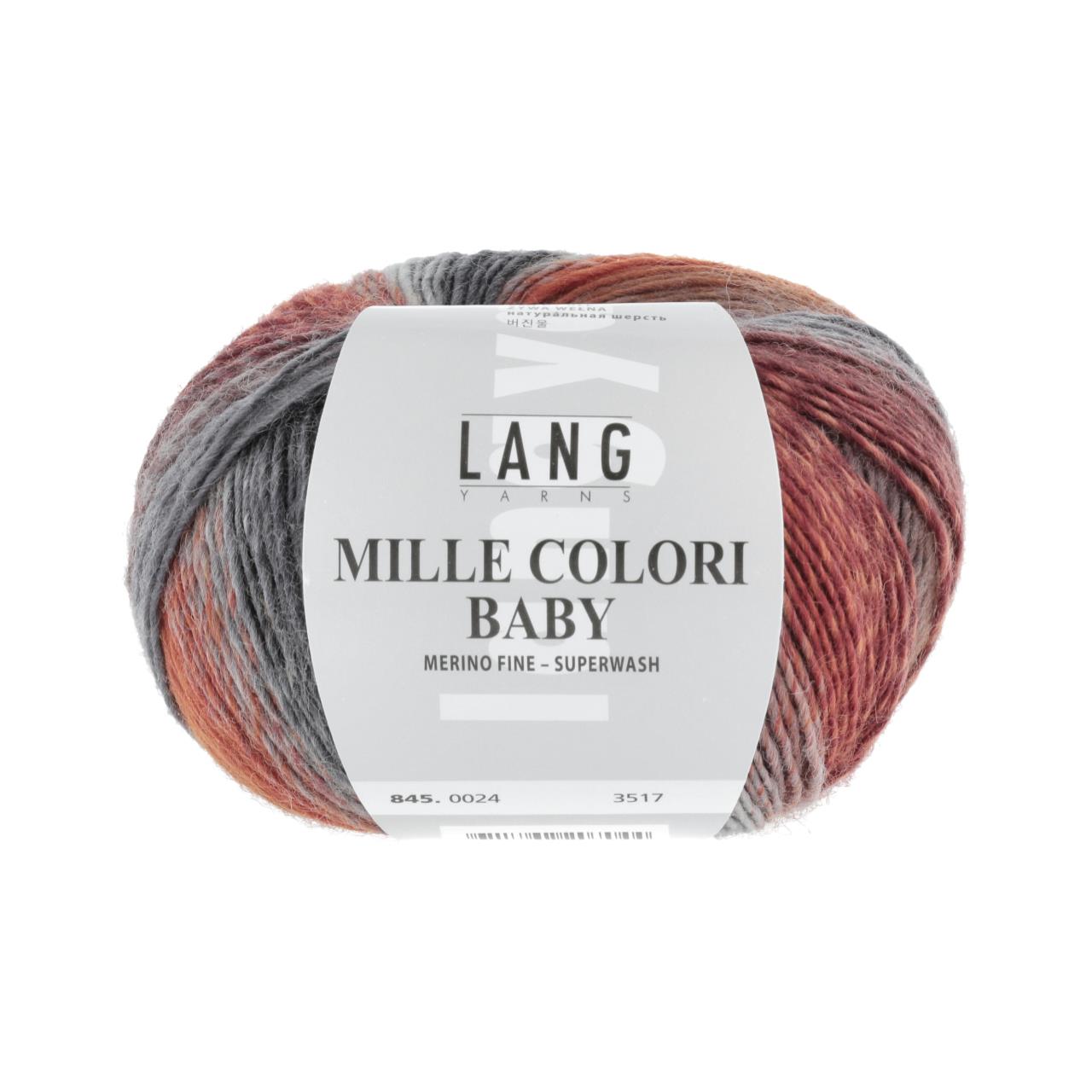 Mille Colori Baby 24 Grau/Rot/Beige