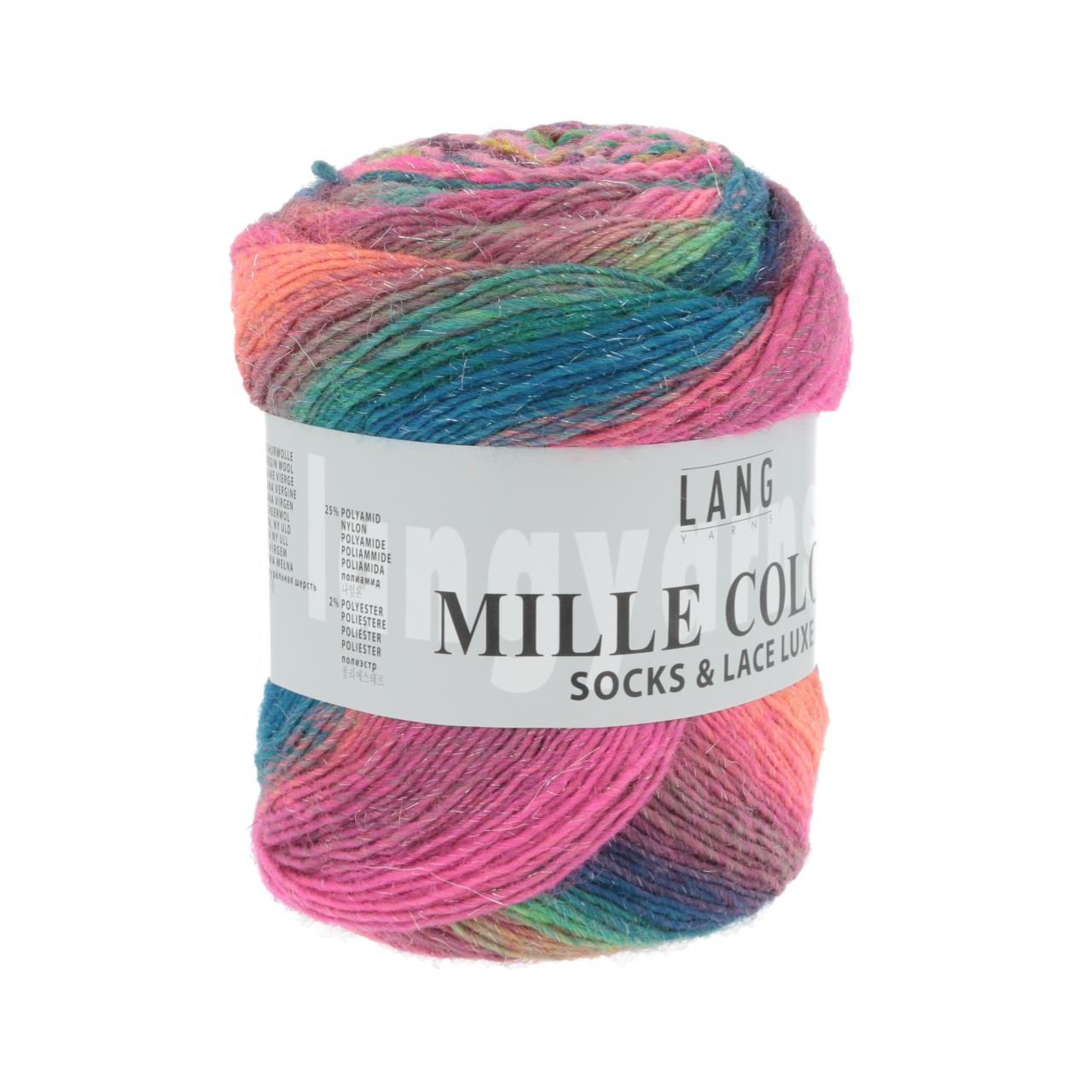 Mille Colori Socks & Lace Luxe 50 Bunt Pink/Blau