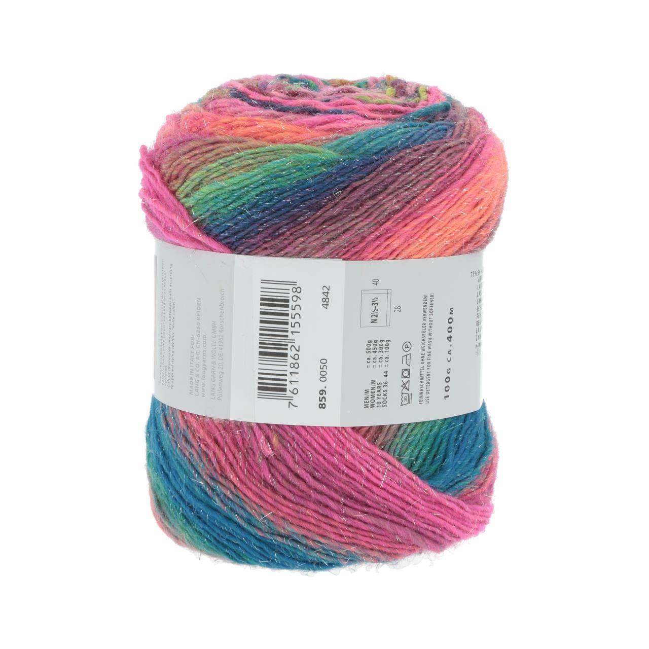 Mille Colori Socks & Lace Luxe 50 Bunt Pink/Blau