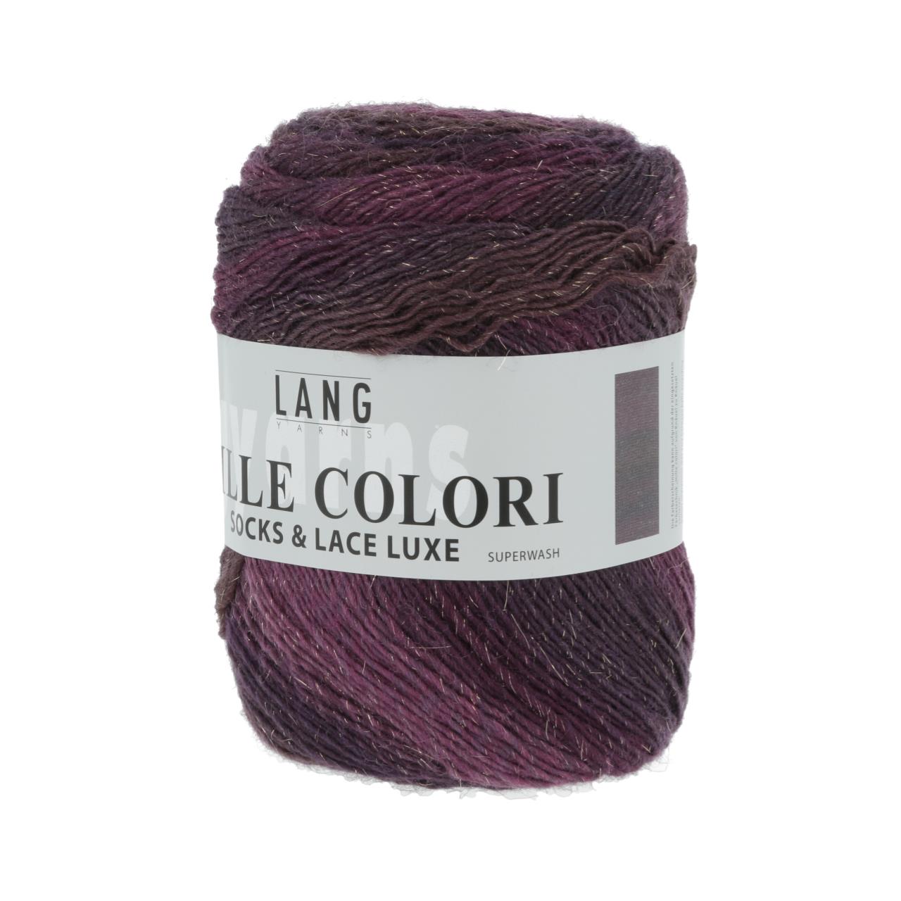 Mille Colori Socks & Lace Luxe 80 Aubergine-Gold