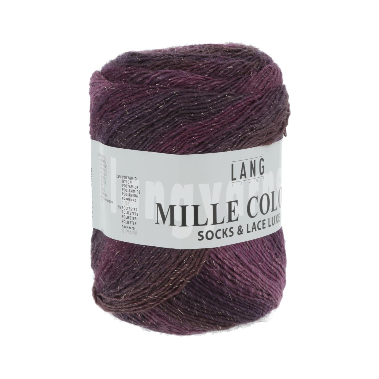 Mille Colori Socks & Lace Luxe 80 Aubergine-Gold