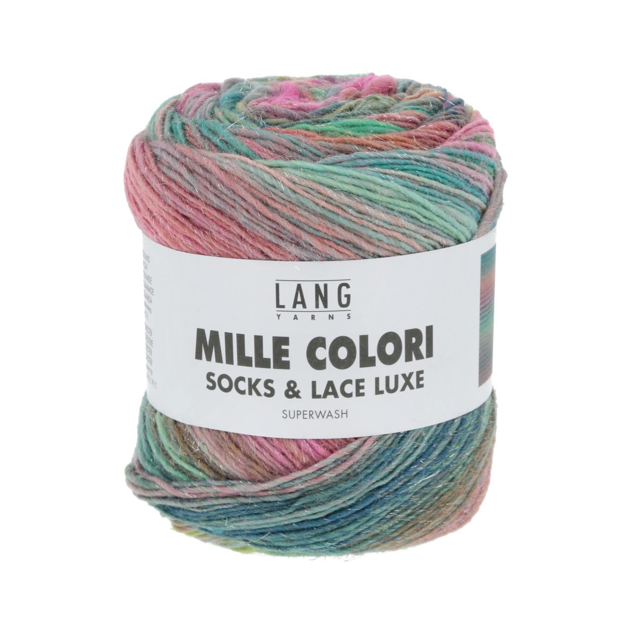 Mille Colori Socks & Lace Luxe 200 Pink/Grün/Violett