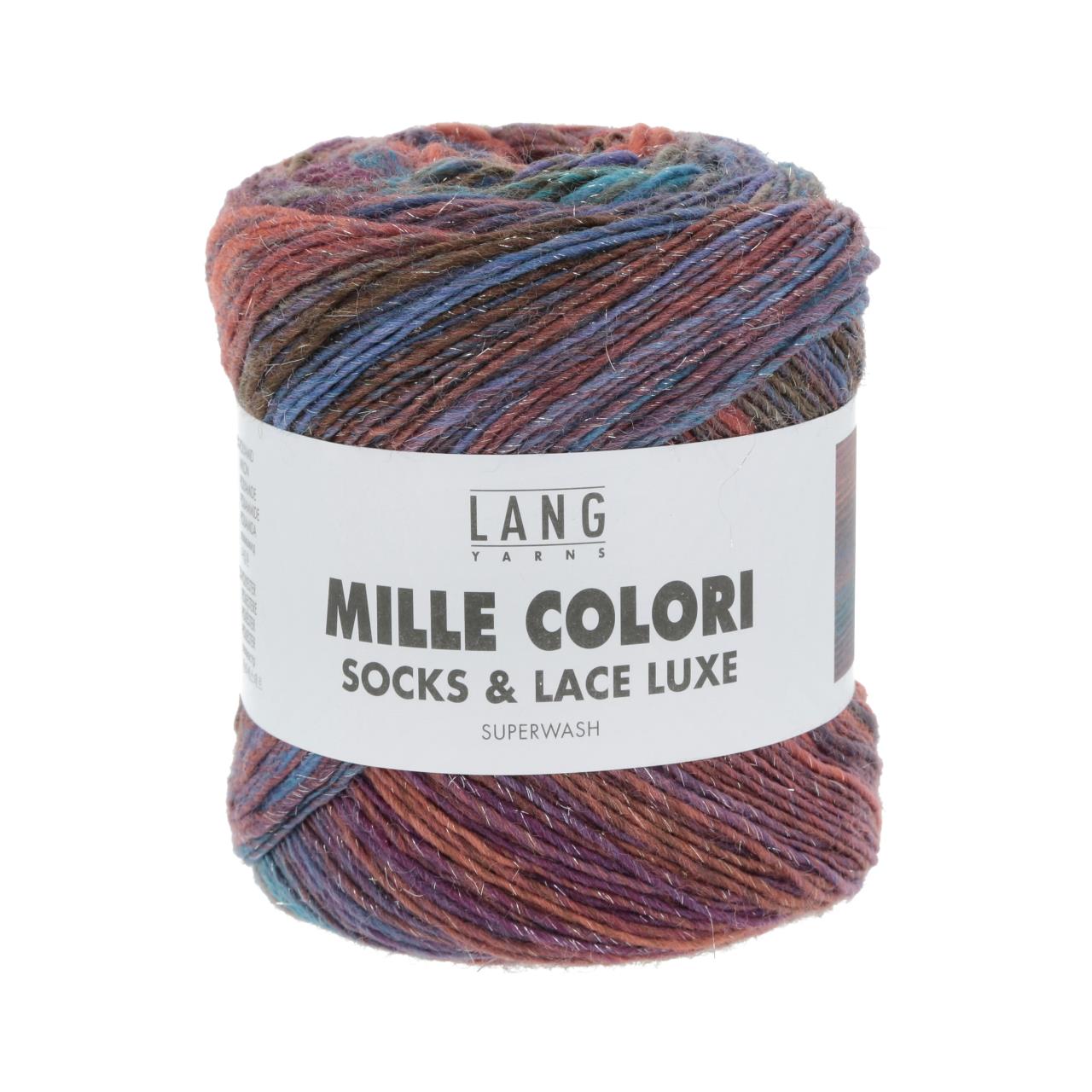 Mille Colori Socks & Lace Luxe 201 Blau/Violett/Braun