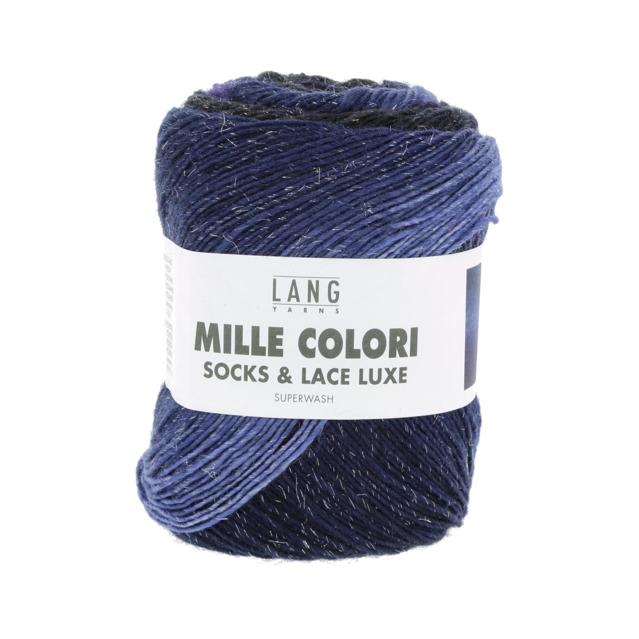 Mille Colori Socks & Lace Luxe 215 Navy/Blau/Petrol