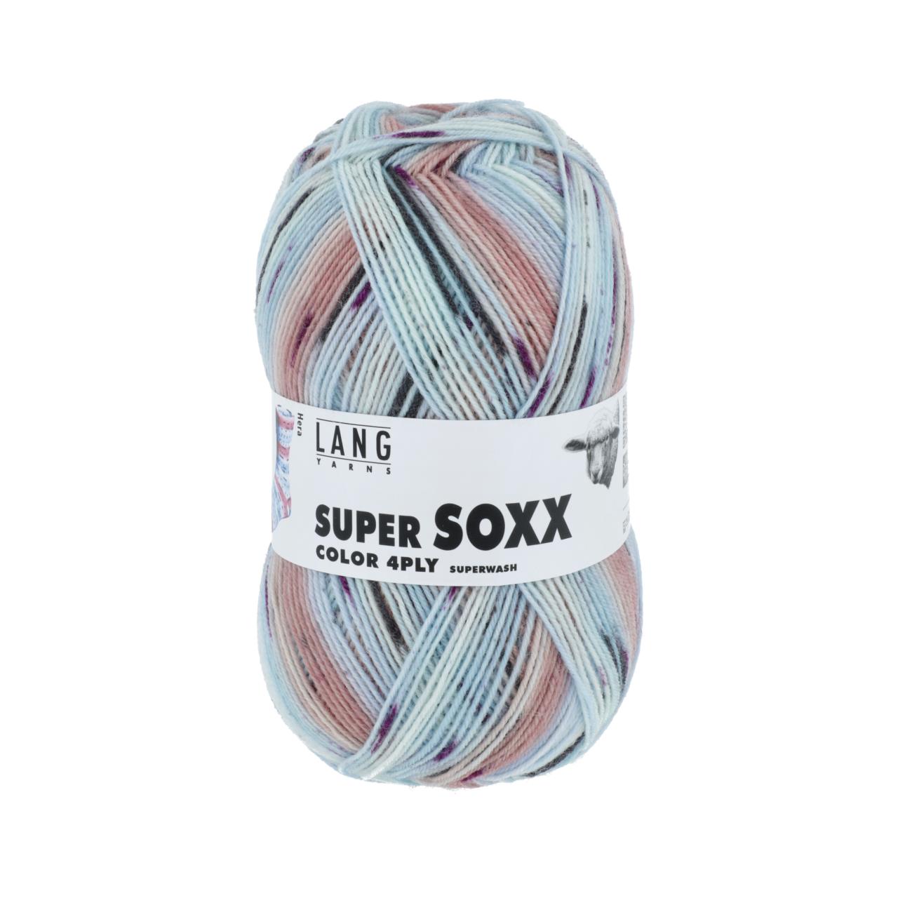 Super Soxx Color 4-Fach 368 Rosa/Hellblau 1120 Hera
