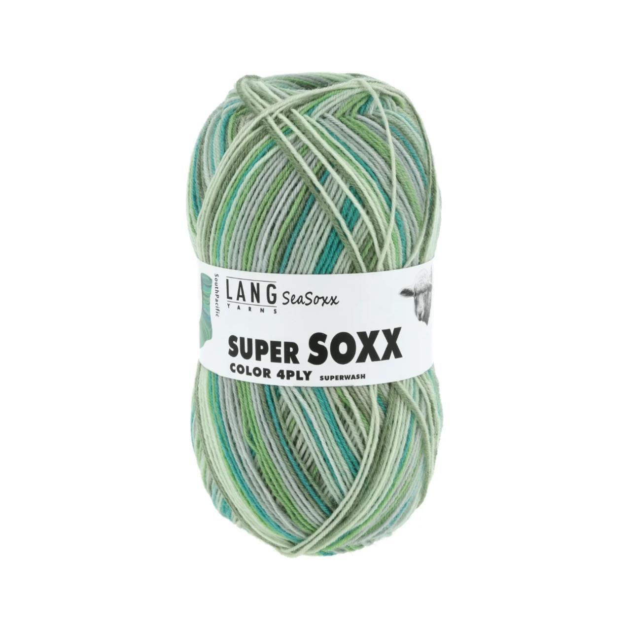 Super Soxx Color 4-Fach 413 Grün 1128 South Pacific