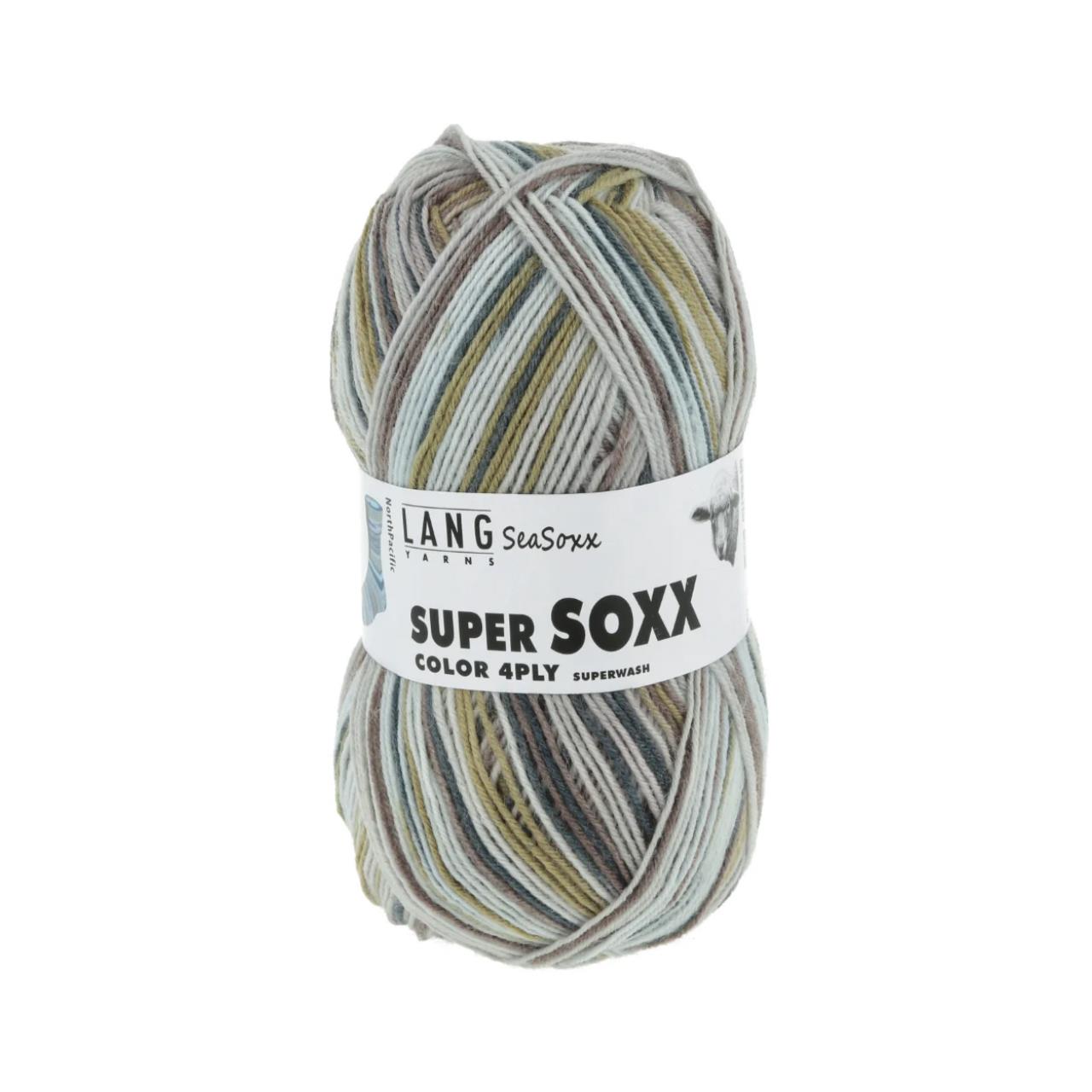 Super Soxx Color 4-Fach 416 Grau/Olive 1128 North Pacific