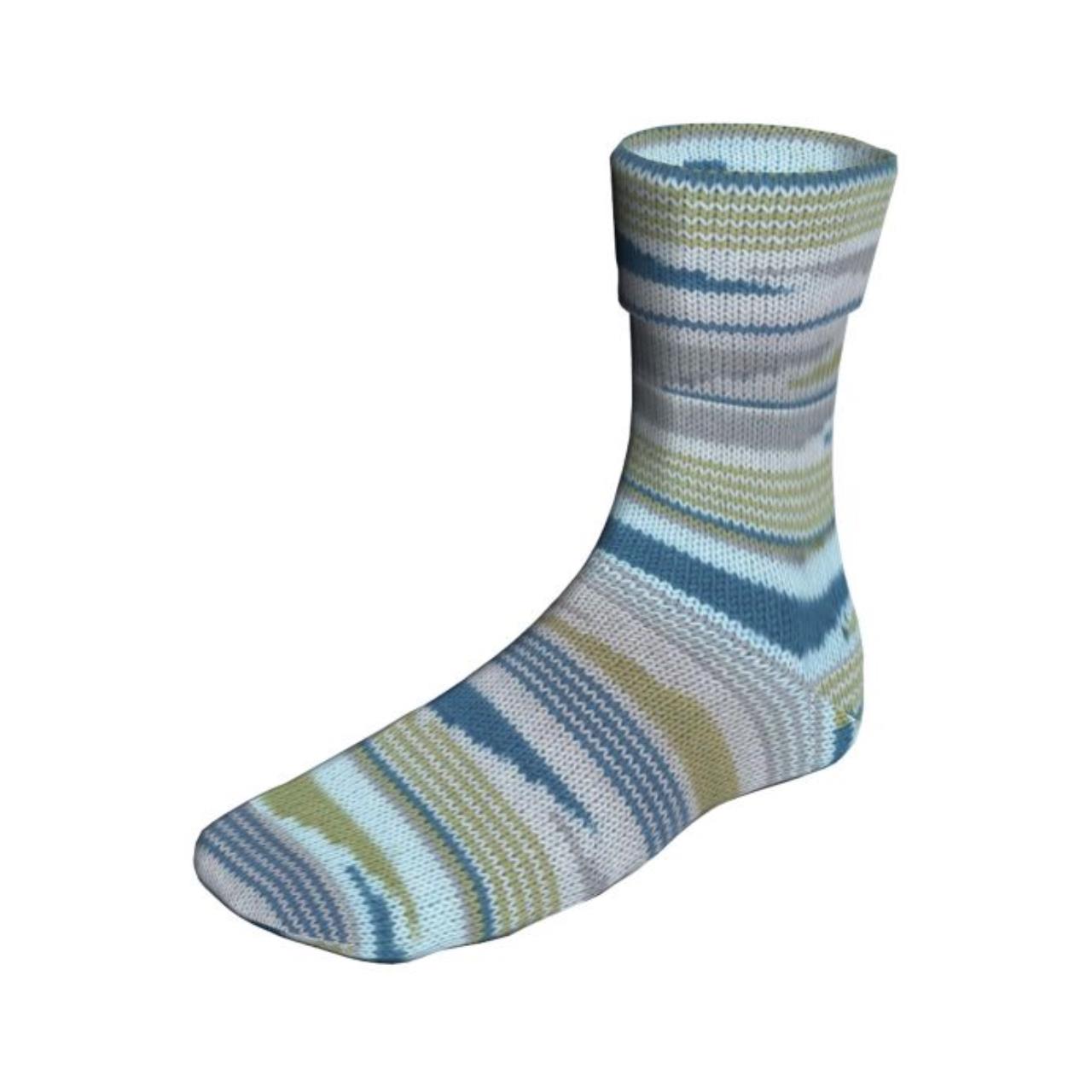 Super Soxx Color 4-Fach 416 Grau/Olive 1128 North Pacific