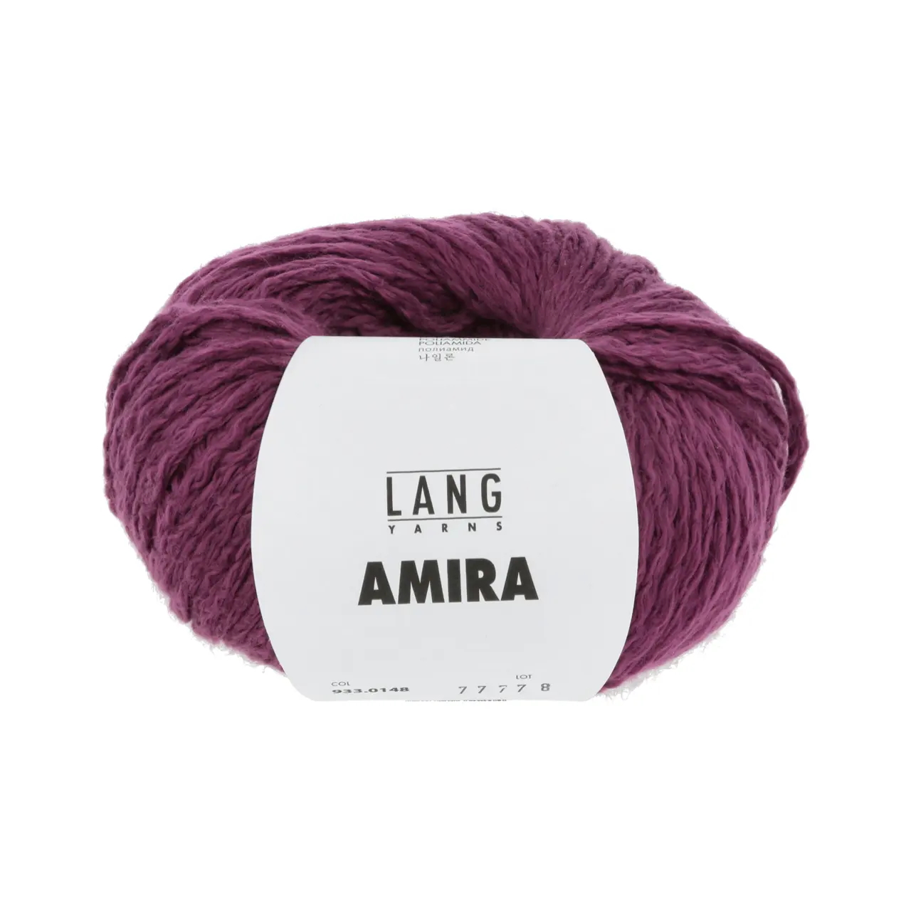 Amira 148 Pflaume von Lang Yarns. Amira ist ein Maschengarn mit einem tollen Volumen und einer unglaublichen Leichtigkeit. Diese Eigenschaften machen sie zu einem super Ganzjahresgarn.