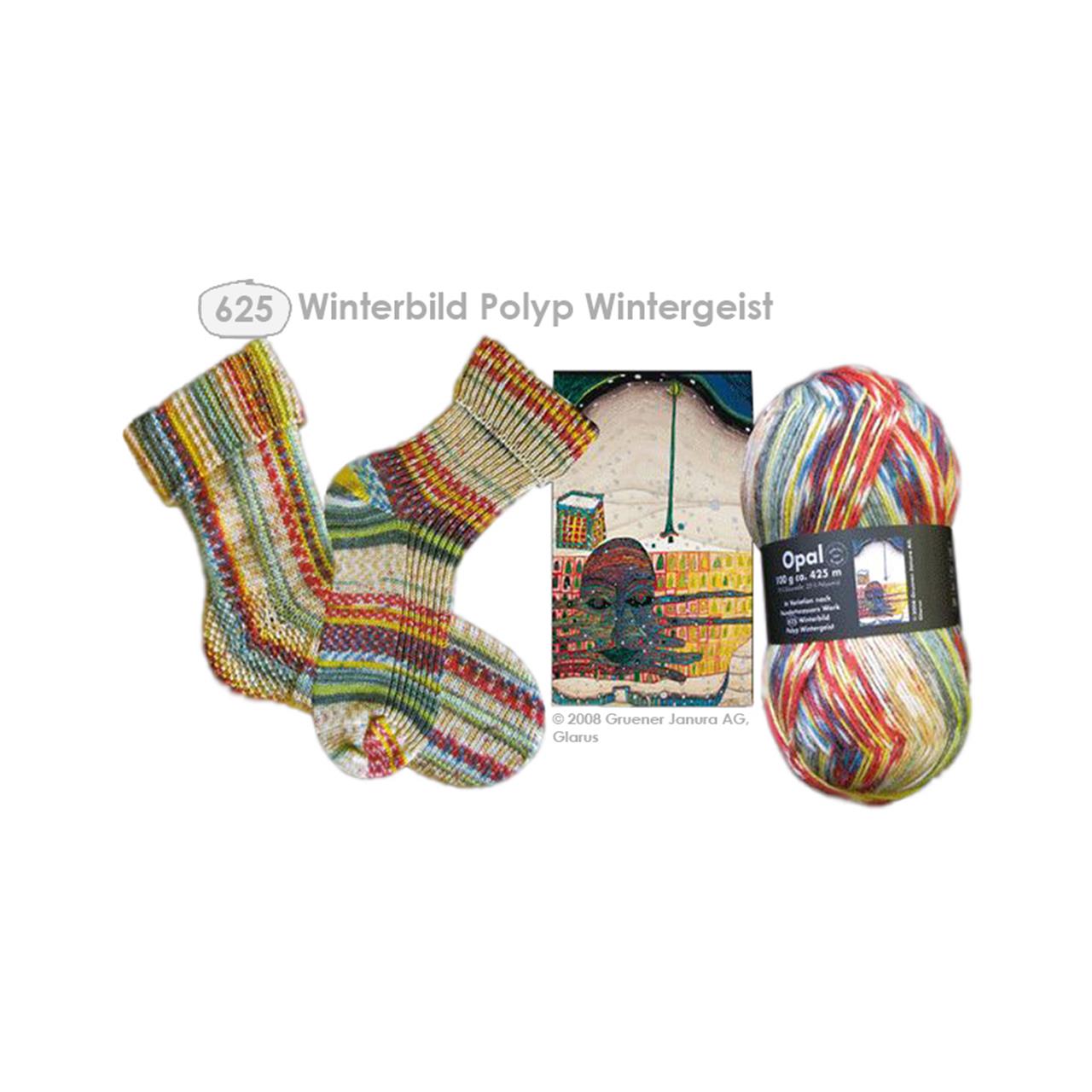 Opal Hundertwasser 4-fach 2104 Winterbild Polyp Wintergeist Werk 625