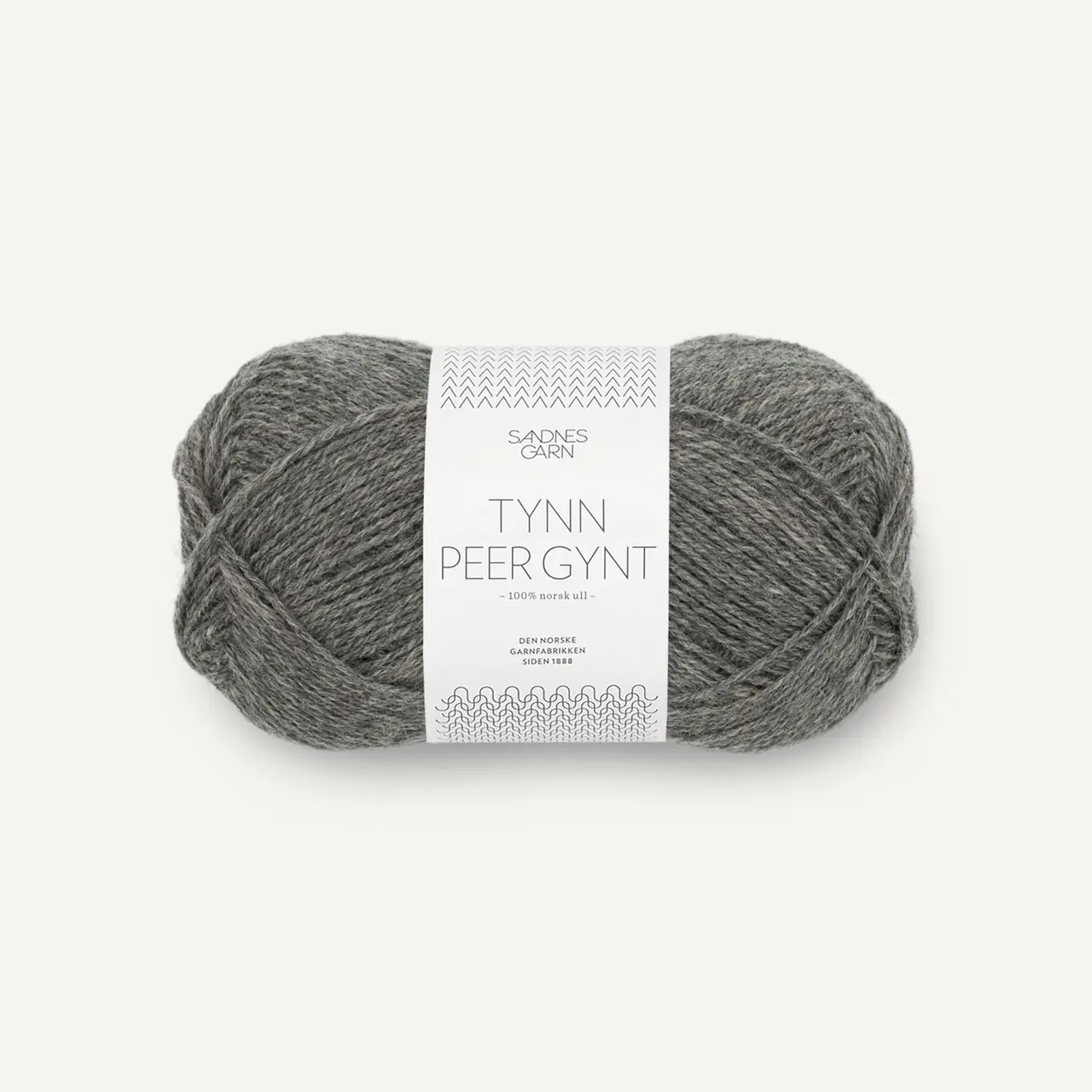 Tynn Peer Gynt 1053 Mørk Gråmelert von Sandnes Garn. Norwegische Wolle ist leicht und warm und trotzdem robust.