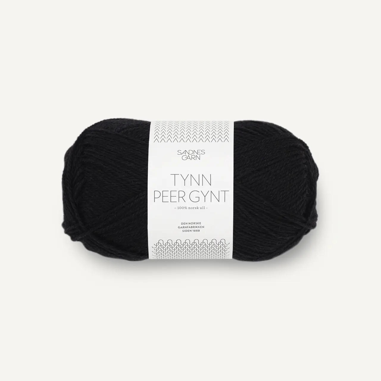 Tynn Peer Gynt 1099 Svart von Sandnes Garn. Norwegische Wolle ist leicht und warm und trotzdem robust.