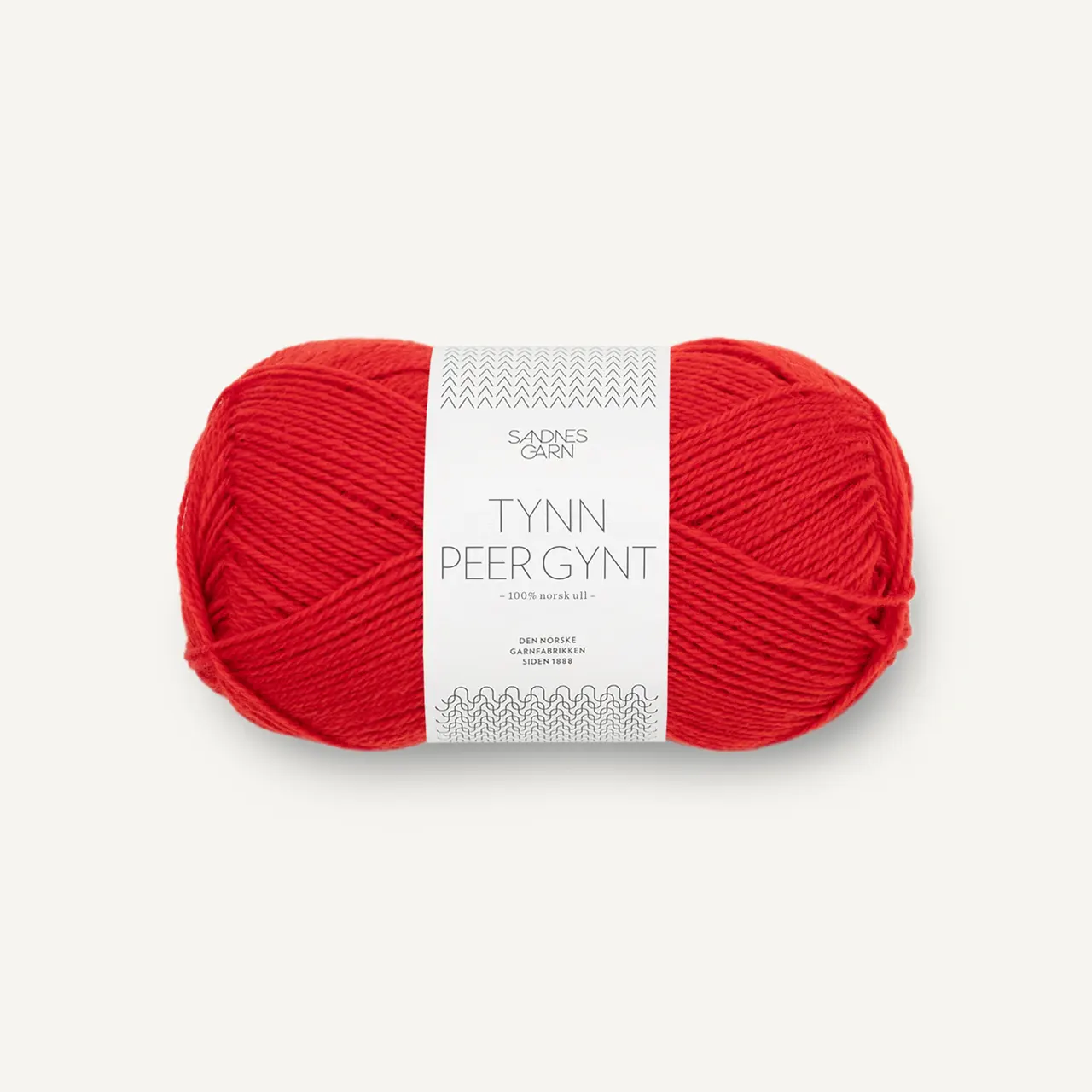 Tynn Peer Gynt 4018 Scarlet Rød von Sandnes Garn. Norwegische Wolle ist leicht und warm und trotzdem robust.