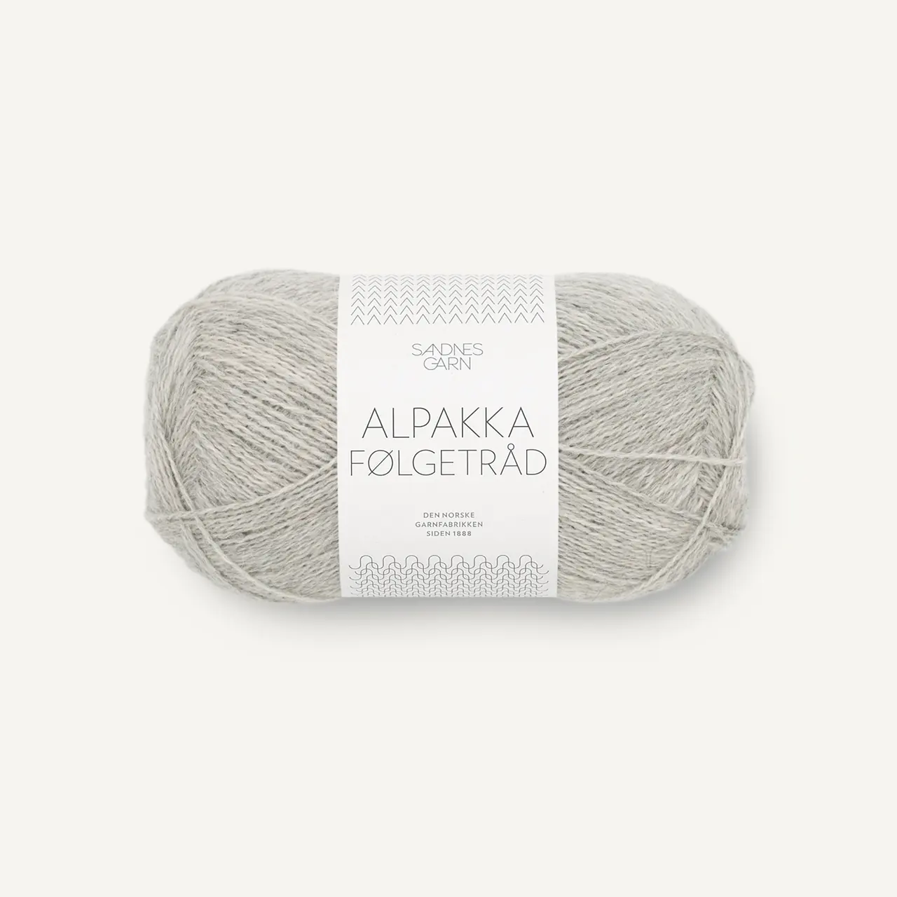 Alpakka Følgetråd 1032 Lys Gråmelert