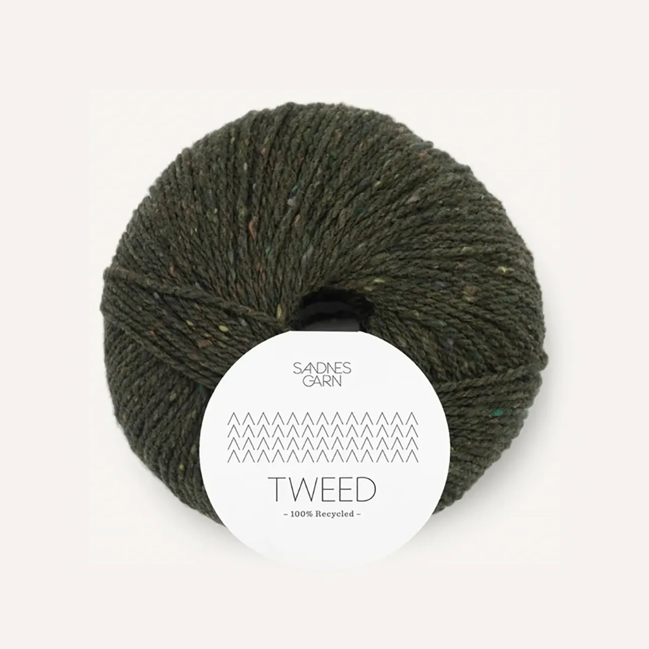 Tweed Recycled 9585 Olivengrønn