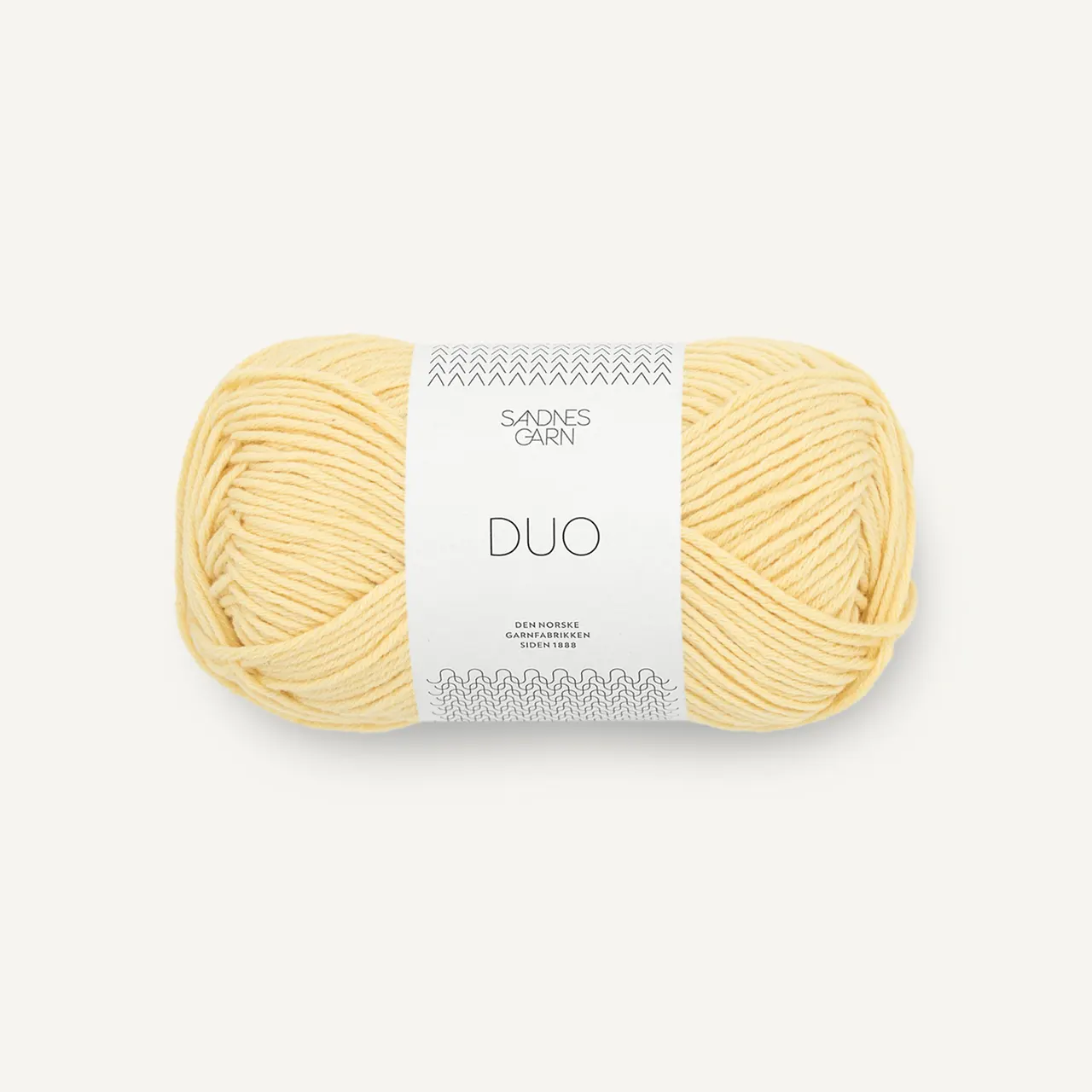 Duo 2112 Lys Gul von Sandnes Garn. Weich wie Baumwolle und warm wie Wolle.