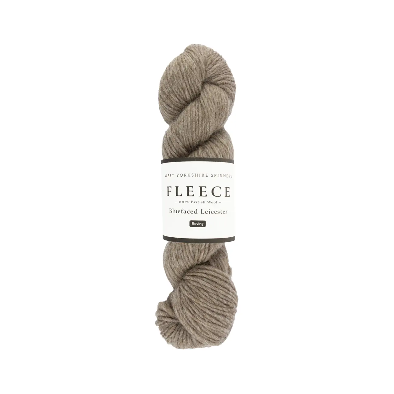 Fleece Bluefaced Leicester Aran Roving 2 Light Brown von West Yorkshire Spinners. Ein atemberaubendes ungefärbtes Roving-Garn aus reiner britischer Bluefaced Leicester-Wolle. Perfekt für Stricken Häkeln Handfärben und Filzen – mit natürlicher luxuriöser Schönheit und vielseitiger Verwendbarkeit. Natur pur ideal für einzigartige Projekte und Accessoires.
